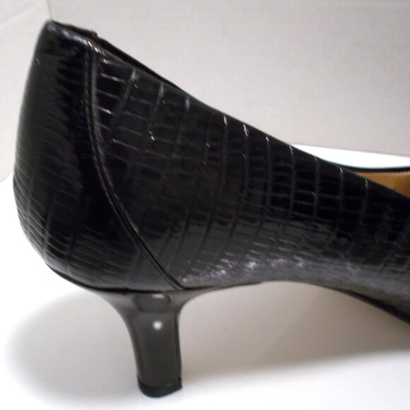 Alex Marie Black Patent Leather Loafer Style Women's 3" High Heels, Size 10M - Picture 7 of 11